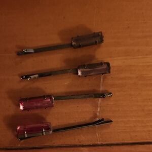 Set of Four Pink and Purple Hair Clips